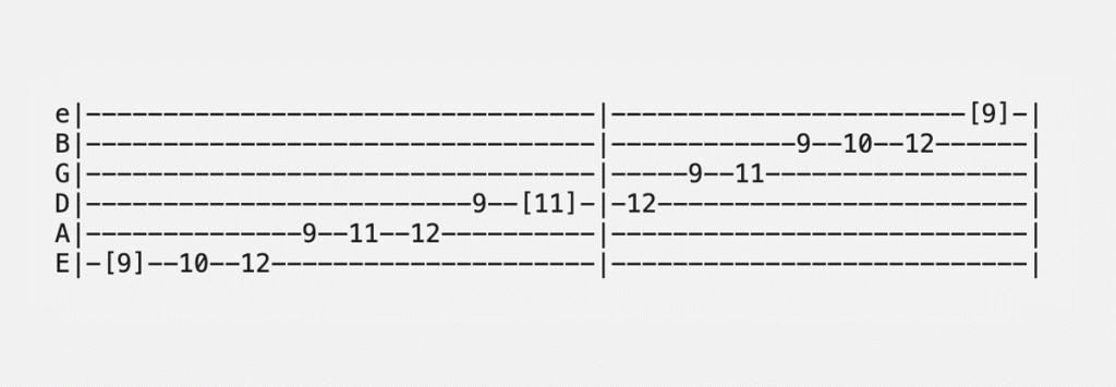 C Sharp Phrygian Scale Guitar Tabs